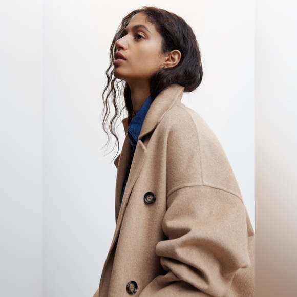 MANGO oversized wool coat - large - Picture 5 of 7
